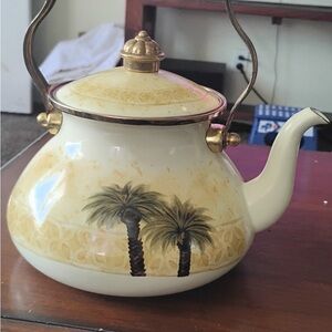 Vintage Palm Tree Teapot